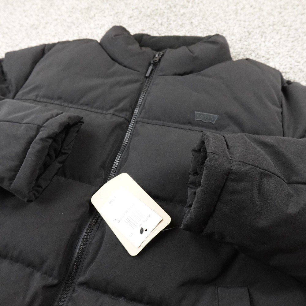 NEW Levis Jacket Mens XL Black Quilted Puffer Coat Zip Insulated Windbreaker